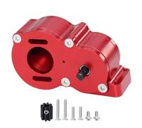 MIGHTY SCAPERS RC Crawler Central Transmission Box Full Metal Gearbox con Motor Gear para 1/10 Escala Compatible con II III 90046 Partes de Chassis(Red)