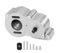 MIGHTY SCAPERS RC Crawler Central Transmission Box Full Metal Gearbox con Motor Gear para 1/10 Escala Compatible con II III 90046 Partes de Chassis(Silver)