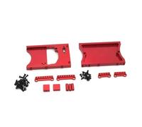 MIGHTY SCAPERS RC Crawler Tail Beam Steering Gear Cabin Mount 1/10 Scale Metal Upgrade Part Compatible con MN D90 D91 D96 N98 Mn99S(Red)