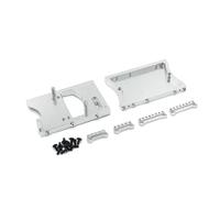 MIGHTY SCAPERS RC Crawler Tail Beam Steering Gear Cabin Mount 1/10 Scale Metal Upgrade Part Compatible con MN D90 D91 D96 N98 Mn99S(Sliver)