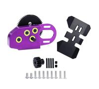 MIGHTY SCAPERS RC Crawler Transmission Box con Fibra de Carbono Chassis Rails 1/10 Escala Compatible con RC crawlar I II III 90046(Purple Add SkidPlate)