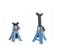 MIGHTY SCAPERS Simulación de Aluminio de Hierro RC Jack Stand Compatible con SCX24 1/24 1/18 Escala RC Crawler Cars(Blue)