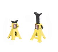 MIGHTY SCAPERS Simulación de Aluminio de Hierro RC Jack Stand Compatible con SCX24 1/24 1/18 Escala RC Crawler Cars(Yellow)