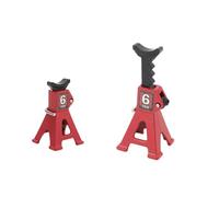 MIGHTY SCAPERS Simulación de Aluminio de Hierro RC Jack Stand Compatible con SCX24 1/24 1/18 Escala RC Crawler Cars(Red)