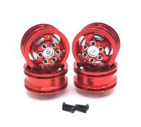 MIGHTY SCAPERS Substitución de Ratas de Metal para Coches RC de Escala 1/14 - Diámetro de 34 mm, Hex de 5 mm, Compatible con C14 C24 B14 B16 B24 B36 HengLong FeiYu Modelos(Red)