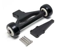 MIGHTY SCAPERS Wheelie Bar Set para 1/5 Scale 8S RC Cars - Diseño de Ruedas Dobles, Nylon Construction, Compatible con los Modelos Outcast(Black)