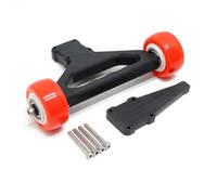 MIGHTY SCAPERS Wheelie Bar Set para 1/5 Scale 8S RC Cars - Diseño de Ruedas Dobles, Nylon Construction, Compatible con los Modelos Outcast(Red)