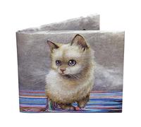 mighty wallet - Cartera Tyvek minimalista ultra delgada para hombre, tarjetero de bolsillo frontal delgado, resistente a desgarros, ligera, plegable, cartera de papel original, Self Pawtrait, Talla