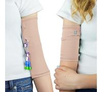 Mighty Well PICCPerfect PICC Line Cover: cubierta de brazo de línea PICC de doble capa suave al tacto, Rubor sólido, M