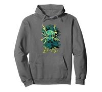 Mighty Zeus Rayo Dios Arte Gráfico Sudadera con Capucha, Unisex para Adultos, Asfalto, M