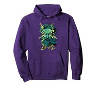 Mighty Zeus Rayo Dios Arte Gráfico Sudadera con Capucha, Unisex para Adultos, Morado, XL