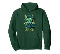 Mighty Zeus Rayo Dios Arte Gráfico Sudadera con Capucha, Unisex para Adultos, Verde Bosque, L