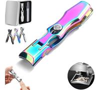 Mightyclip Nail Clippers, Mighty Clip Nail Clippers, German Nail Clippers for Men and Women, Heavy Duty Toe Clippers for Seniors for Thick Nails with Catcher File (Colorful,1pcs)