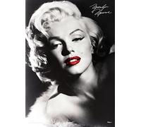 MIGHTYPRINT Marilyn Monroe - Labios rojos - Arte de pared duradero de 17 x 24 pulgadas, no hecho de papel, coleccionable con licencia oficial