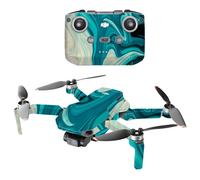 Mightyskins compatibles con DJI Mini 2 Portable Drone - Aqua Swirl | Cubierta protectora de calcomana de vinilo duradera y nica | Fcil de aplicar
