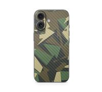 MightySkins - Funda de fibra de carbono compatible con Apple iPhone 16, camuflaje poligonal, cubierta protectora de vinilo 3M, fácil de aplicar, fabricada en los Estados Unidos por MightySkins