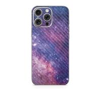 MightySkins - Funda protectora de fibra de carbono para iPhone 16 Pro Max, diseño de estrellas violetas, vinilo 3M, fácil de aplicar, fabricado en los Estados Unidos por MightySkins