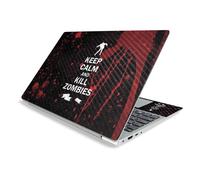 MightySkins Piel de Fibra de Carbono para Lenovo IdeaPad S340 15"""" (2019) Kill Zombies | Acabado protector de fibra de carbono texturizado dura