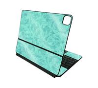 MightySkins Skin brillante con purpurina compatible con Apple Magic Keyboard para iPad Pro de 12,9 pulgadas (3. a 6. generacin) Jacquard azu