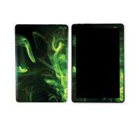 Mightyskins Skin compatible con Amazon Kindle Fire HD 10 (2023) - Green Mystic Flames | Cubierta protectora de calcomana de vinilo duradera y nica