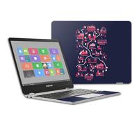 MightySkins Skin compatible con Samsung Chromebook Plus de 12,3 pulgadas (2017 Mapa de Apocalipsis Zombie | Cubierta protectora de vinilo durad