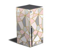 Mightyskins Skin compatible con Xbox Series X - Polgono de oro rosa | Cubierta protectora de calcomana de vinilo duradera y nica | Fcil de aplica