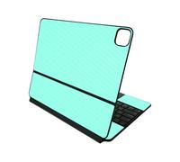 MightySkins Skin de Fibra de Carbono Compatible con Apple Magic Keyboard para iPad Pro de 12,9"" (3. a 6. generacin) Azul beb slido | Acaba