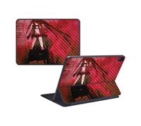 MightySkins - Skin de fibra de carbono para Apple iPad Pro Smart Keyboard de 12,9 pulgadas (2018) - Anime - Acabado protector de fibra de carbono