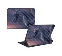 MightySkins - Skin de fibra de carbono para Apple iPad Pro Smart Keyboard de 12,9 pulgadas (2018) - Dragon Fantasy - Acabado protector de fibra d