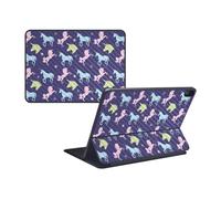 MightySkins - Skin de fibra de carbono para Apple iPad Pro Smart Keyboard de 12,9 pulgadas (2018) - Unicorn Dream - Acabado protector de fibra de