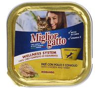 Miglior Gatto Alimento Completo per Gatti Adulti con Pollo e Coniglio - Confezione da 32 x 100 g
