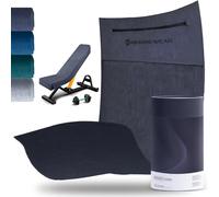 Migliore Wear Toalla de fitness | 120 x 50 cm toalla deportiva con bolsillo con cremallera | Antideslizante de secado rápido Toalla deportiva Gimnasio para gimnasio Entrenamiento