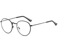 MIGOO Gafas con Filtro de luz Azul Metal Redondas Estilo Retro de los Años Sesenta para Hombres Mujeres