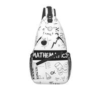 Migpkd Bolso cruzado con estampado de matemáticas para hombre, casual, mochila de hombro para mujeres y hombres, ligera, viajes, senderismo, gimnasio