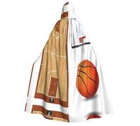 Migpkd Capa con capucha de Halloween para cancha de baloncesto, túnica de bruja, capa con capucha para disfraz de cosplay