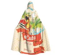 Migpkd Capa larga con capucha de Island Of Cuba para adultos, disfraz unisex de Halloween