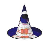 Migpkd Cool Man In Outer Space Galaxy Halloween - Sombrero de bruja para mujeres y hombres, accesorios de cosplay para fiesta de disfraces, sombrero de mago