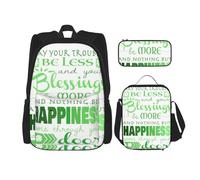 Migpkd Irish Blessing - Bolsa escolar para el día de San Patricio, estuche para el almuerzo, mochila para niños, mochila escolar