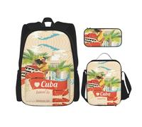 Migpkd Island of Cuba - Mochila escolar para lápices, bolsa de almuerzo para niños, mochila escolar