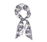 Migpkd Love On The Bike - Bufanda alargada de satén para mujer, 3.1 x 46.9 pulgadas
