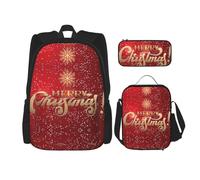 Migpkd Merry Christmas Too - Bolsa escolar para lápices, bolsa de almuerzo para niños, mochila escolar