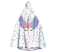 Migpkd Purple Wings - Capa larga con capucha para adultos, disfraz unisex de Halloween