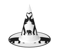 Migpkd Sombrero de bruja de elefante viejo y elefante joven para mujeres y hombres, accesorios de cosplay para fiesta de disfraces, sombrero de mago