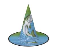 Migpkd Sombrero de bruja de Halloween para pesca saltando fuera del agua, para mujeres y hombres, accesorios de cosplay para fiesta de disfraces, sombrero de mago