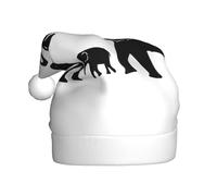 Migpkd Sombrero de Papá Noel de elefante viejo y elefante joven, sombrero de Navidad para adultos para mujeres y hombres, suministros de fiesta festiva de Año Nuevo