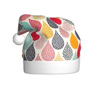 Migpkd Sombrero de Papá Noel de Navidad con gotas de agua, sombrero de Navidad para adultos para mujeres y hombres, suministros de fiesta de Navidad y Año Nuevo