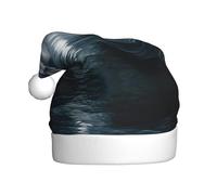 Migpkd Sombrero de Papá Noel de Navidad con luna de mar - Sombrero de Navidad para adultos para mujeres y hombres, suministros de fiesta festiva de Navidad de Año Nuevo