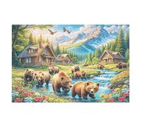 Migración de Elefantes Puzzle 1000 Piezas 3D Creativo Rompecabezas para Hombres Y Mujeres Decoración Hogar Moderno Construir Maquetas 1000 PCS