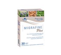 Migrafine Plus 30 cápsulas - Herbetom Bioserum | Con extractos de matricaria, jengibre ginkgo, lavanda | Migrañas y cefaleas, dolores de cabeza