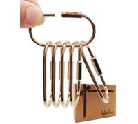Migrdots Mosquetón dorado de latón para llaves, anillos de carpeta de hojas sueltas, llavero de bloqueo de tornillo y clip de mosquetón con cerradura para mochilas, etiquetas de equipaje, clips de